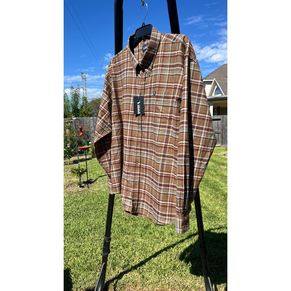 Local Boy Outfitters Zeigler Stretch Flannet Shirt 3XL NWT Plaid Outdoorsman